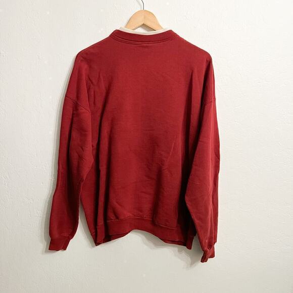 Vintage Top Stitch Grandma Burgundy Wine Sweatshirt Rain or Shine 1X XL Cottage - Picture 5 of 8